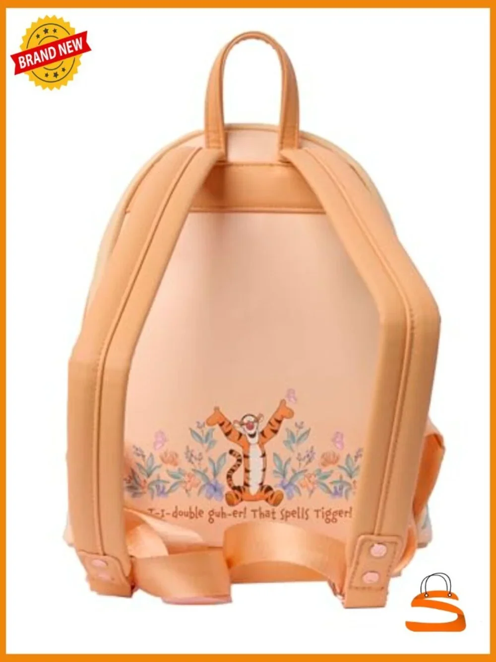 Mini Backpack Faux Leather Floral Print Double Strap Adjustable
